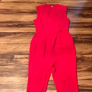 Red Venus straight leg jumpsuit